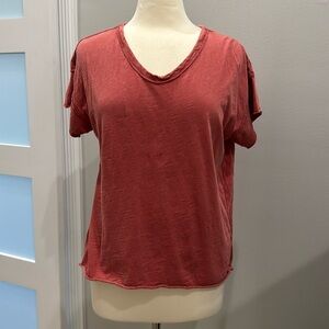 ANTHROPOLOGIE Pilcro Coral Short Sleeve Top